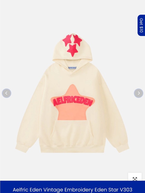 Aelfric Eden Tops - Aelfric Eden Burgundy Hoodie with Coral Star Patch and Pink Accents